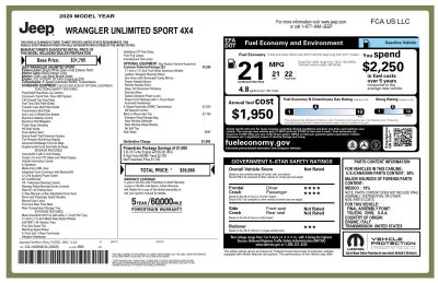 2020 Jeep Wrangler Unlimited Sport S 4x4