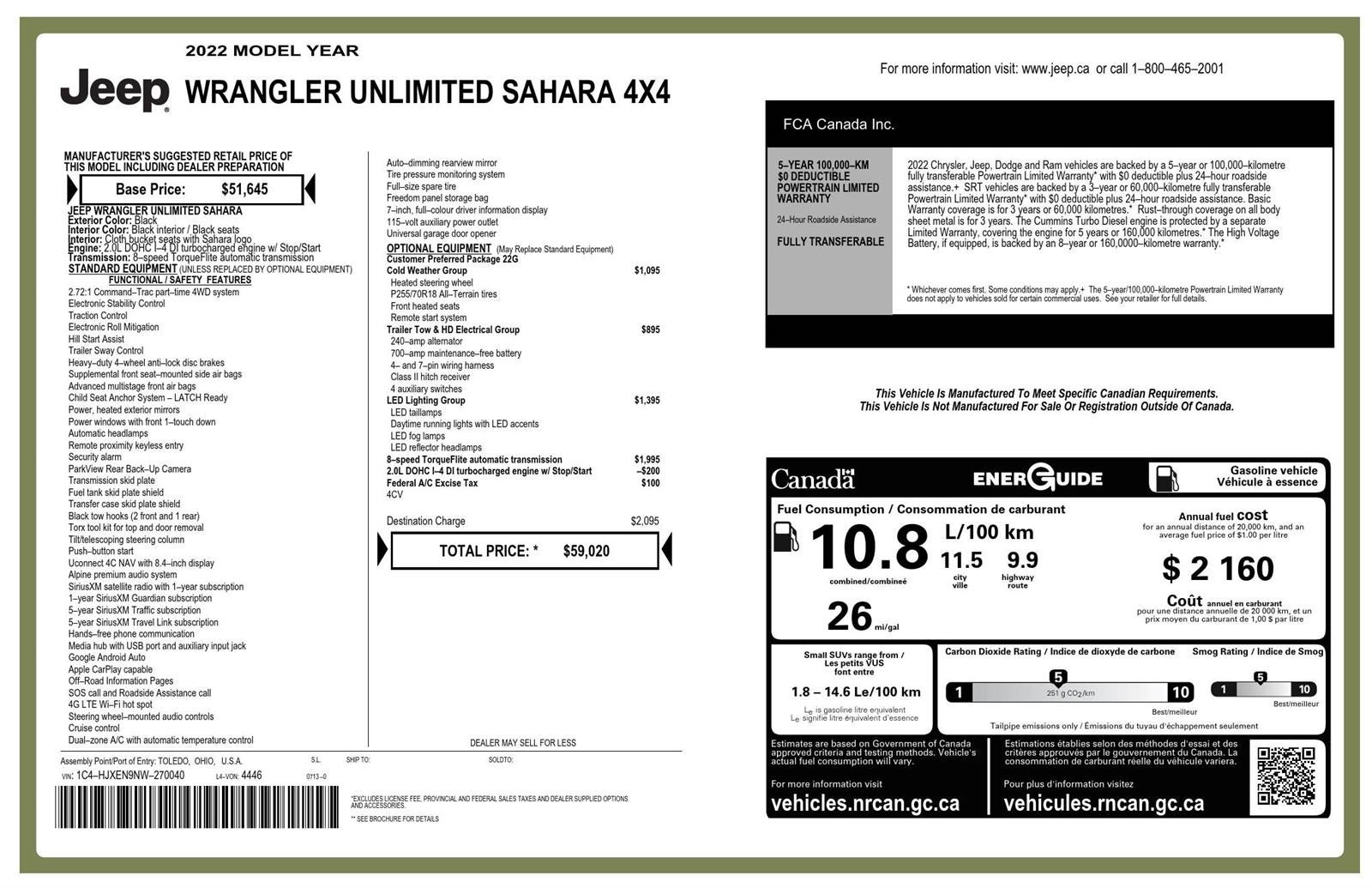 2022 Jeep Wrangler Unlimited Sahara