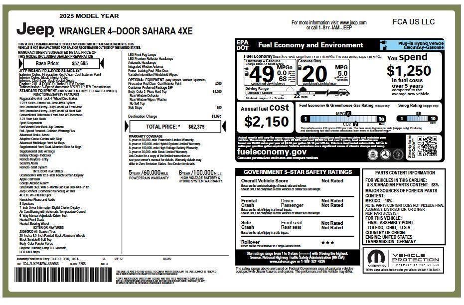 2025 Jeep Wrangler 4xe Sahara