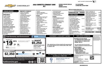 2022 Chevrolet Corvette Stingray 3LT