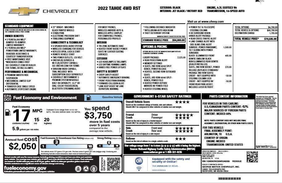 2022 Chevrolet Tahoe RST