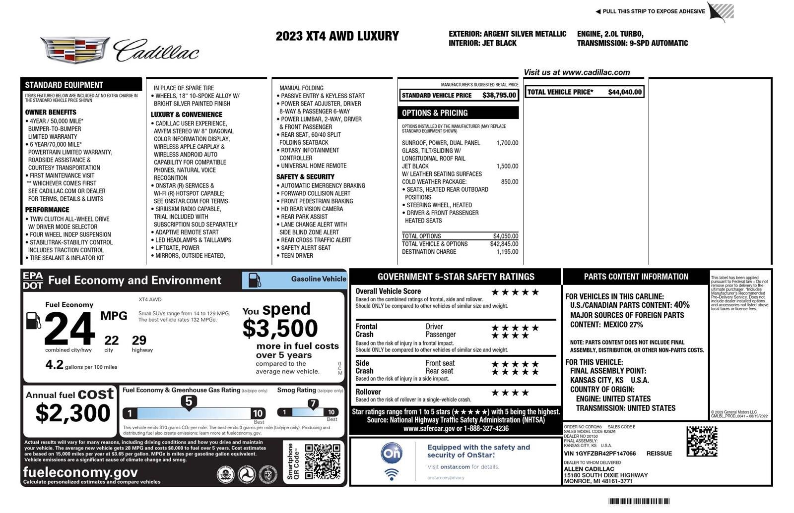 2023 Cadillac XT4 Luxury
