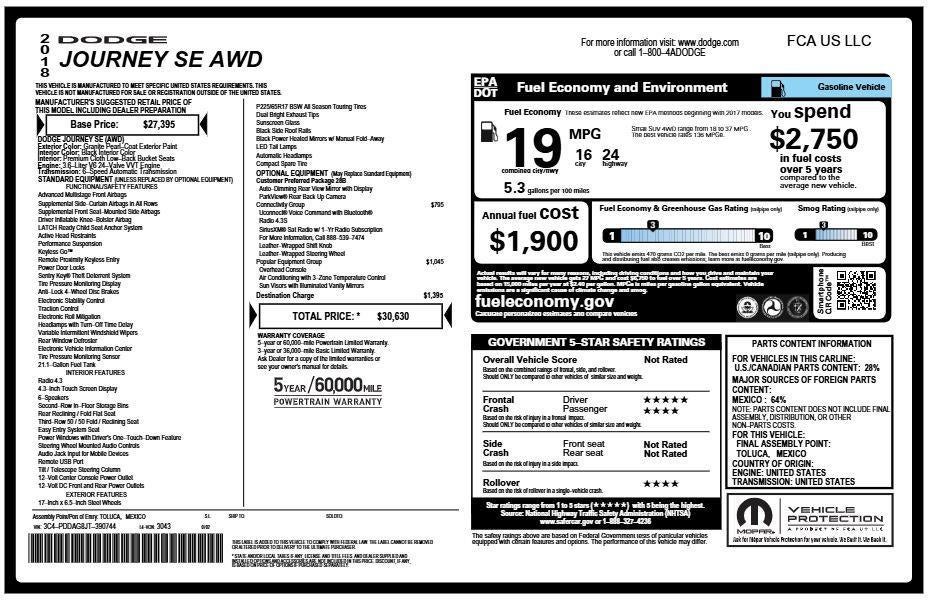 2018 Dodge Journey SE AWD