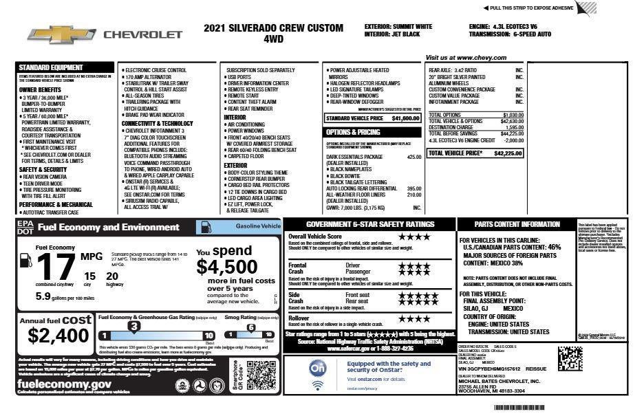 2021 Chevrolet Silverado 1500 Custom