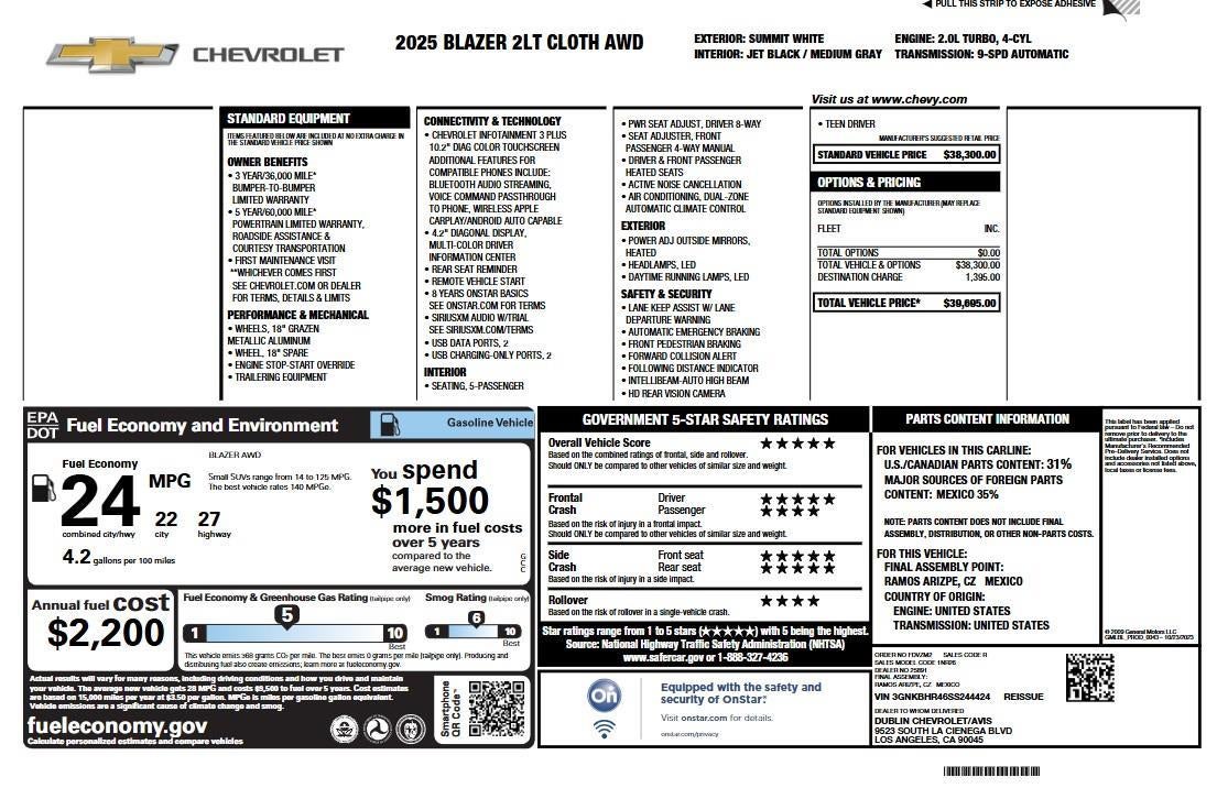 2025 Chevrolet Blazer 2LT