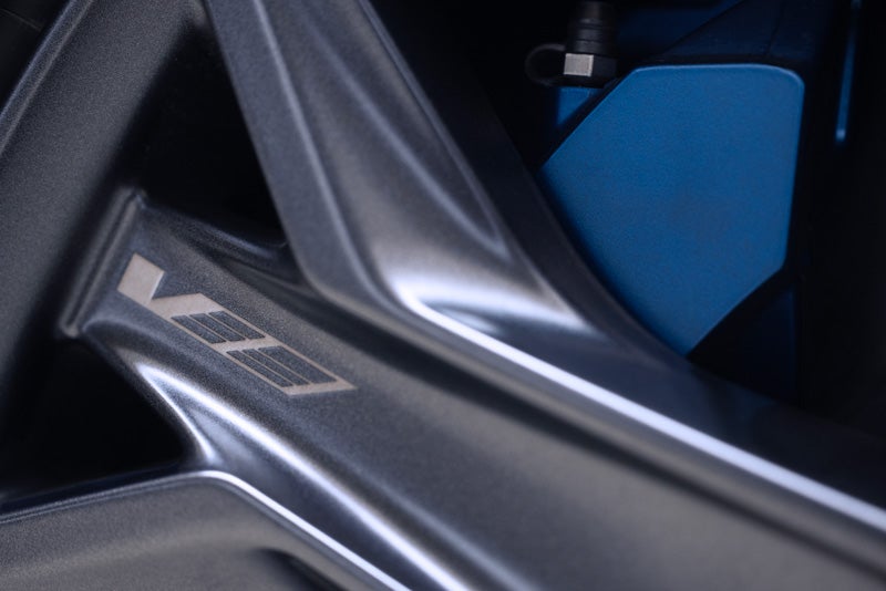 Close-up of the 2026 OPTIQ-V Brembo Performance Front Brakes | Allen Cadillac in Monroe MI